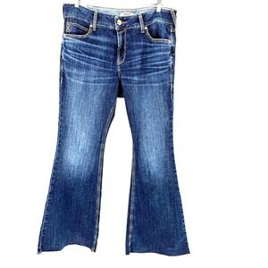 Ariat Perfect Rise Flare Jeans Women's 33 Florida Wash Raw Hem Landman Rodeo NEW
